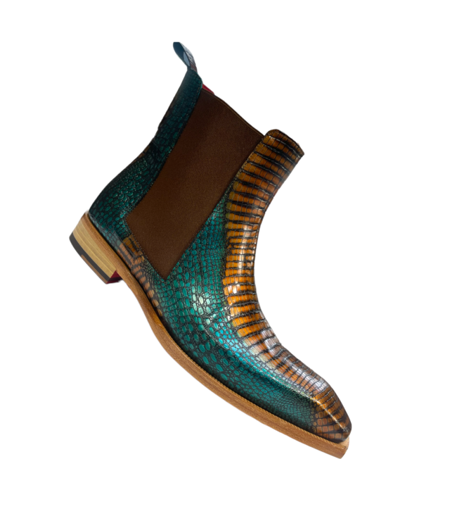 Emilio Franco Emilio Franco "EF311A"   Genuine Calfskin Lizard Ankle Boots.