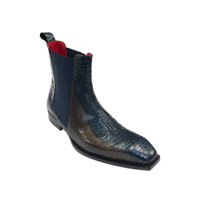 Emilio Franco "EF311A"   Genuine Calfskin Lizard Ankle Boots.