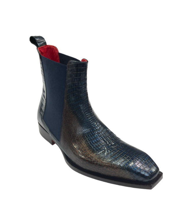 Emilio Franco Emilio Franco "EF311A"   Genuine Calfskin Lizard Ankle Boots.