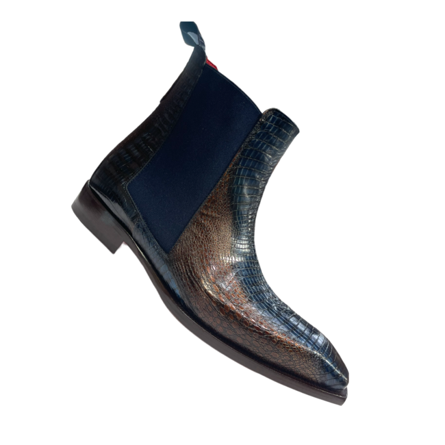 Emilio Franco "EF311A"   Genuine Calfskin Lizard Ankle Boots.