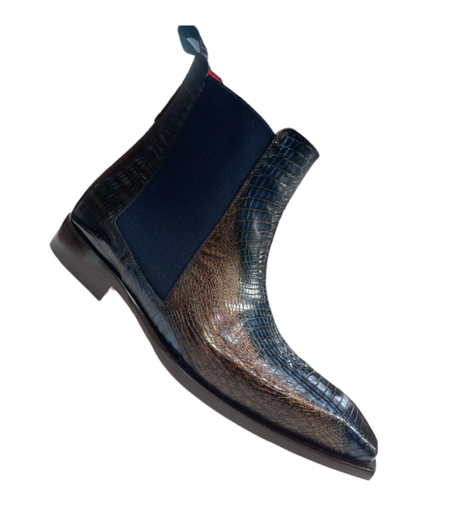 Emilio Franco Emilio Franco "EF311A"   Genuine Calfskin Lizard Ankle Boots.