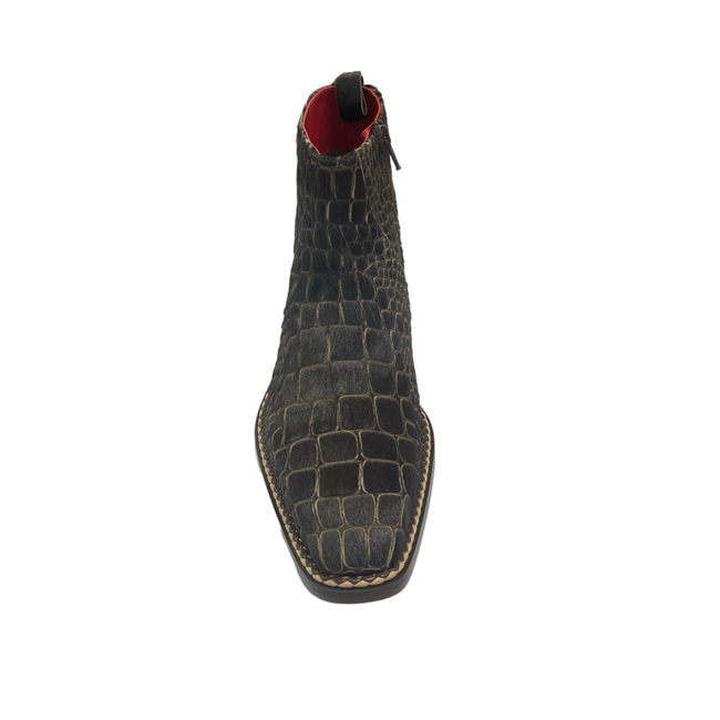 Emilio Franco "Arturo" Black Genuine Leather Suede / Pony Boot