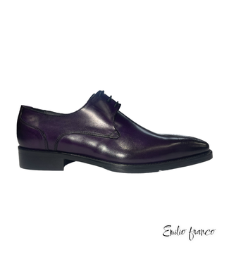 Firmani David Men's Shoes Green&Purple Calf-Skin Leather Oxfords (FIR1003)