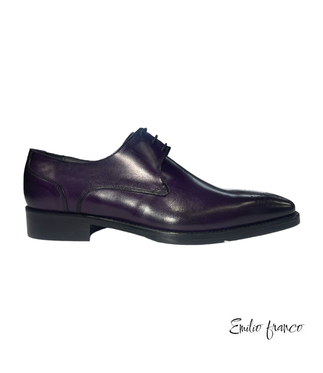 Firmani David Men's Shoes Green&Purple Calf-Skin Leather Oxfords (FIR1003)
