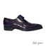 Firmani David Men's Shoes Green&Purple Calf-Skin Leather Oxfords (FIR1003)
