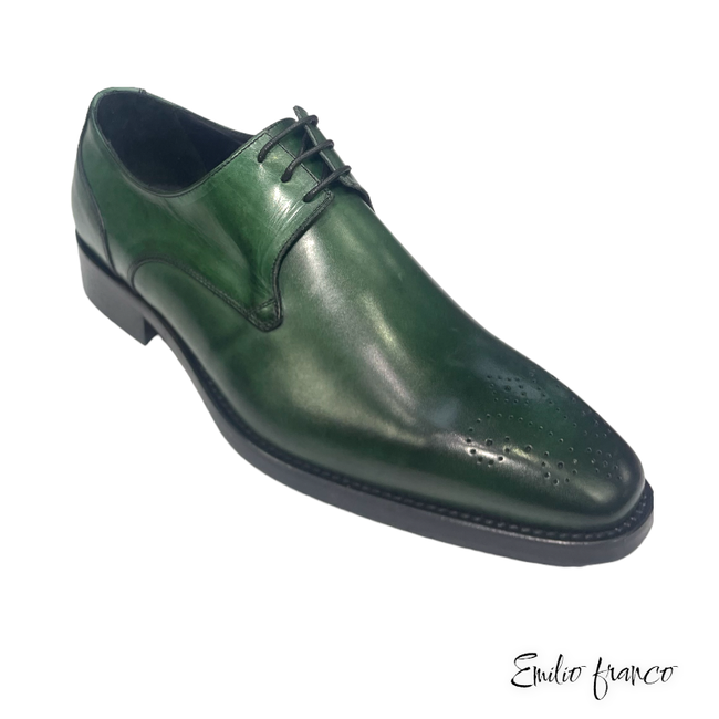 Firmani David Men's Shoes Green&Purple Calf-Skin Leather