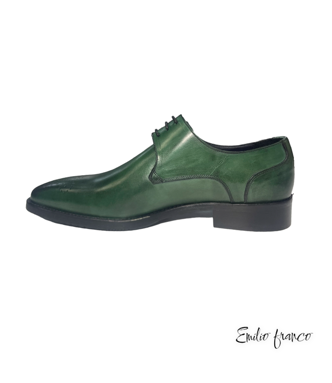 Firmani David Men's Shoes Green&Purple Calf-Skin Leather Oxfords (FIR1003)