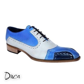 Duca Duca Brescia Men's Shoes Genunie Calf-Skin "Brescia" Light/Blue