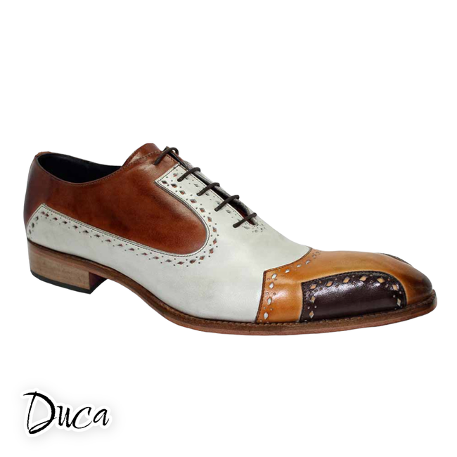 Duca Brescia Men's Shoes Genunie Calf-Skin "Brescia" Brown