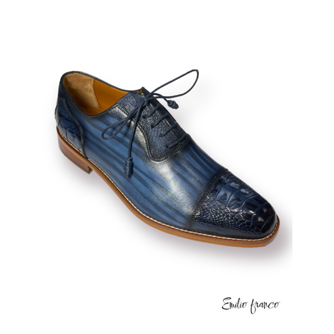 TCW Genuine Ostrich Leg & Calfskin Derby Shoes '7485'