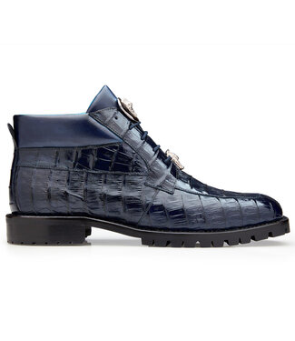 Belvedere Belvedere Gallardo Caiman Crocodile Boots Navy Men's Boot