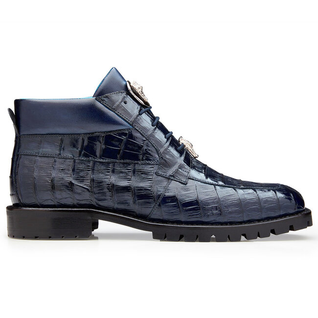 Belvedere Gallardo Caiman Crocodile Boots Navy Men's Boot