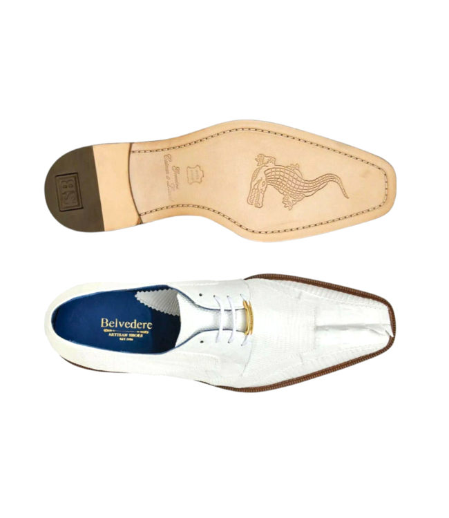 Belvedere Belvedere Men's White Valter 1480 Shoes Exotic , White