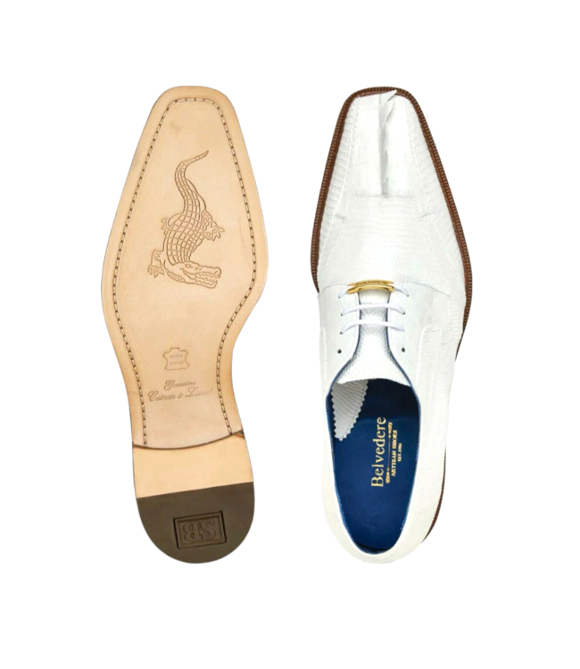 Belvedere Belvedere Men's White Valter 1480 Shoes Exotic , White