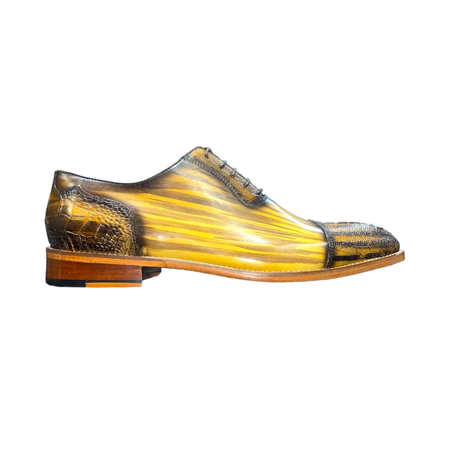 TCW Genuine Ostrich Leg & Calfskin Derby Shoes '7485'