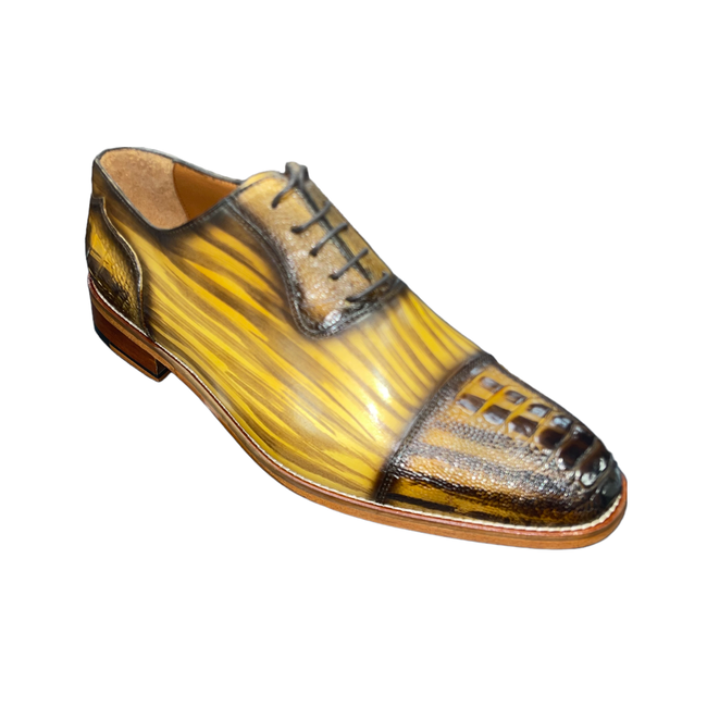 TCW Genuine Ostrich Leg & Calfskin Derby Shoes '7485'