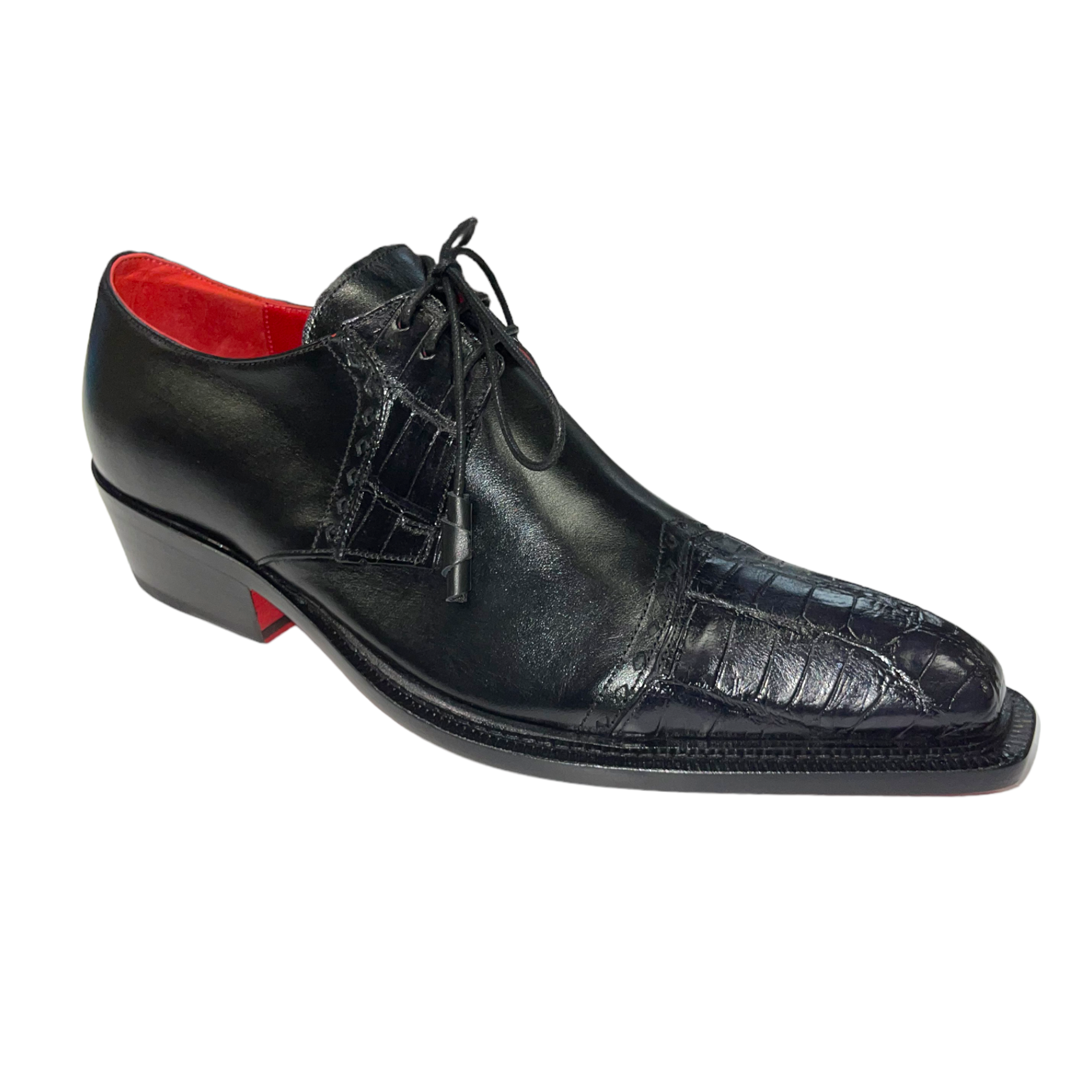Fennix Max Hornback & Calfskin Shoes Black - Kingsmen Shoes display picture 3