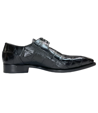 Fennix Fennix Logan Men's Shoes Black Alligator Exotic Oxfords (FX1037)