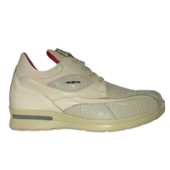 Fennix Fennix Mason Leather & Alligator Sneakers White