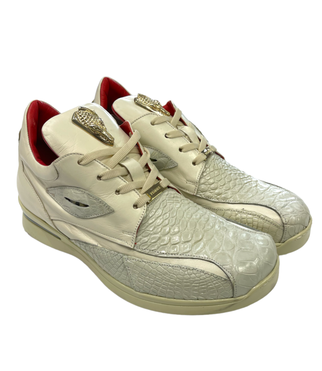 Fennix Fennix Mason Leather & Alligator Sneakers White