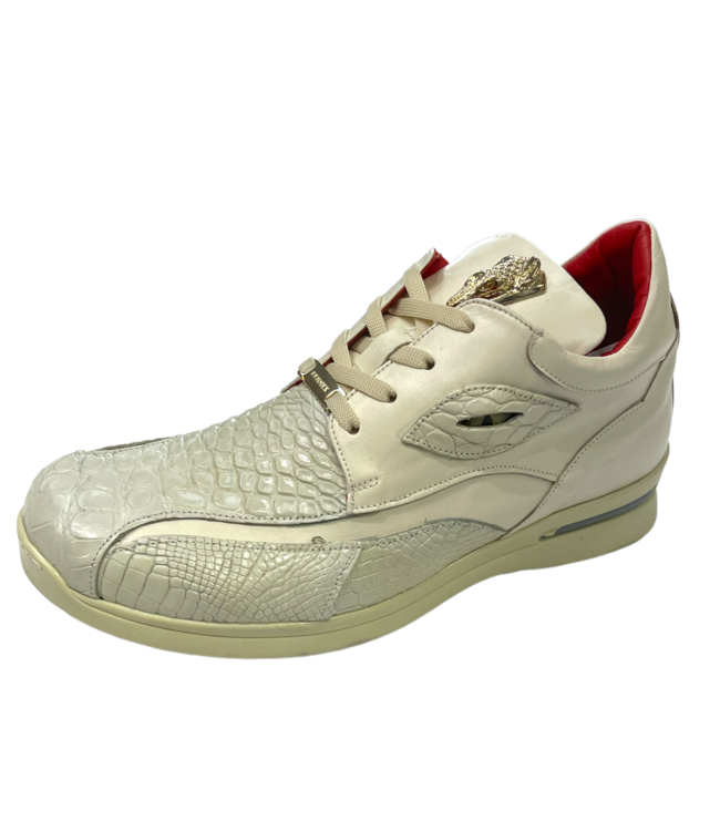 Fennix Fennix Mason Leather & Alligator Sneakers White