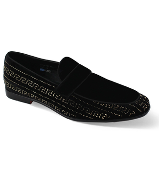 After Midnight Vincent Velvet Shoes Black/Gold Black/Black