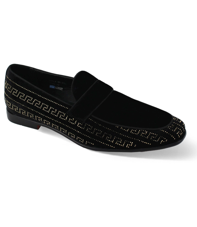 After Midnight Vincent Velvet Shoes Black/Gold Black/Black