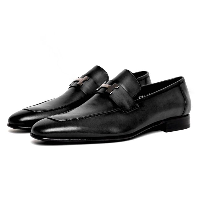 Corrente Burnished Calfskin Loafer Black "5760"