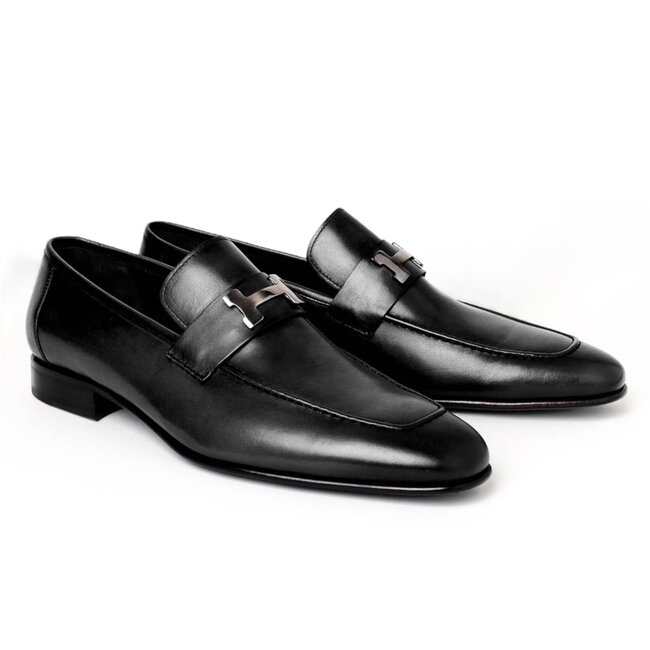 Corrente Burnished Calfskin Loafer Black "5760"