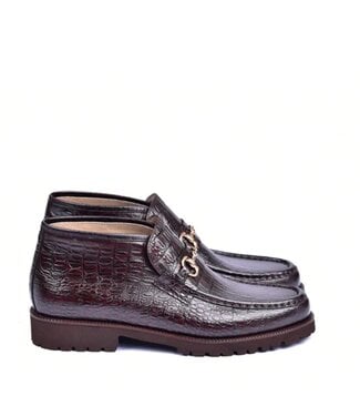 Corrente Corrente C03024-5786 Hornback Print Boots Brown Gold BKL