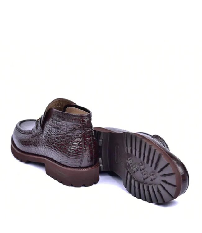 Corrente Corrente C03024-5786 Hornback Print Boots Brown Gold BKL