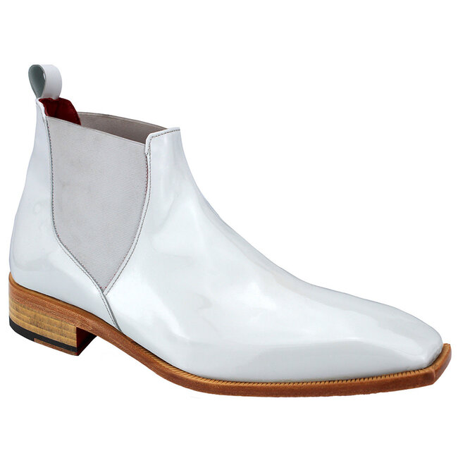 Emilio Franco Leonardo Patent Boots White