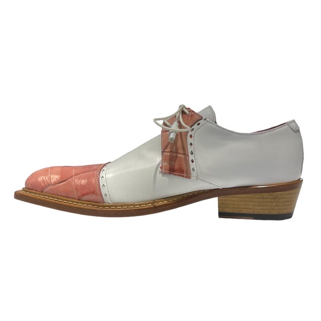 Fennix Fennix Max Alligator & Calfskin Shoes White/Pink
