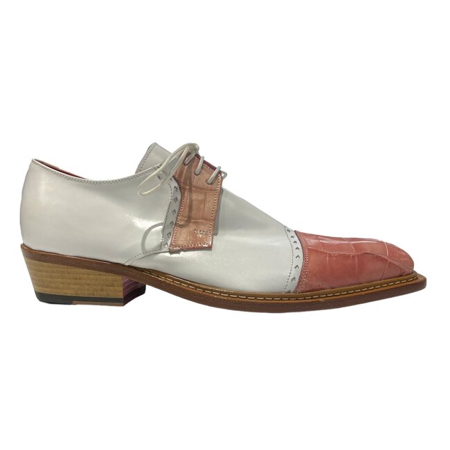 Fennix Fennix Fennix Max Alligator & Calfskin Shoes White/Pink