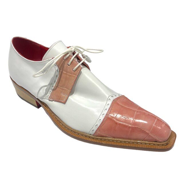 Fennix Fennix Fennix Max Alligator & Calfskin Shoes White/Pink