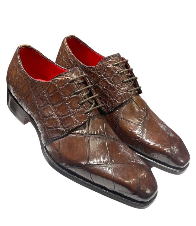 Fennix Fennix Blake Alligator Derby Shoes Brown