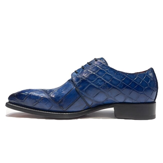 Fennix Fennix Blake Alligator Derby Shoes Navy Blue "Blake"