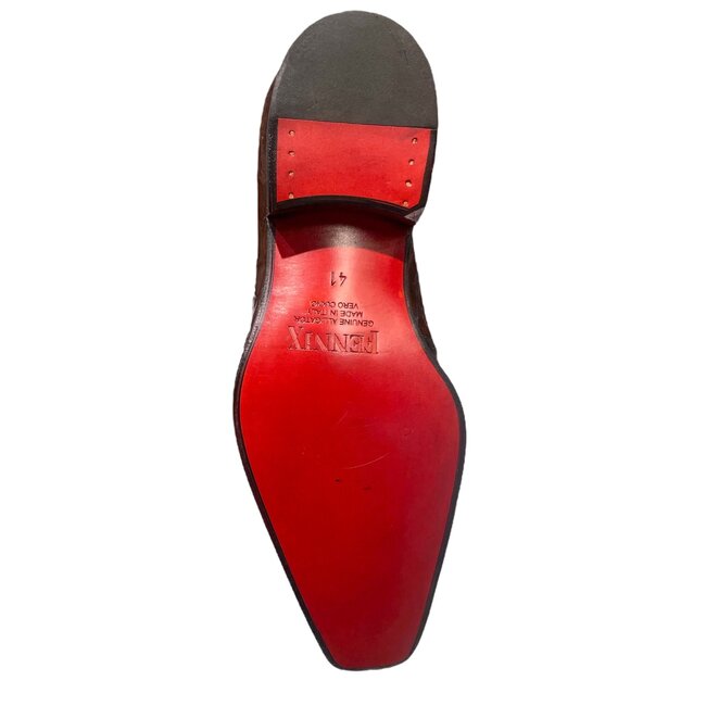 Fennix Blake Alligator Derby Shoes Navy Blue "Blake"