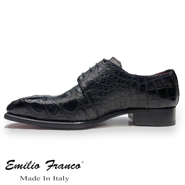 Fennix Blake Genuine Alligator Derby Shoes Black