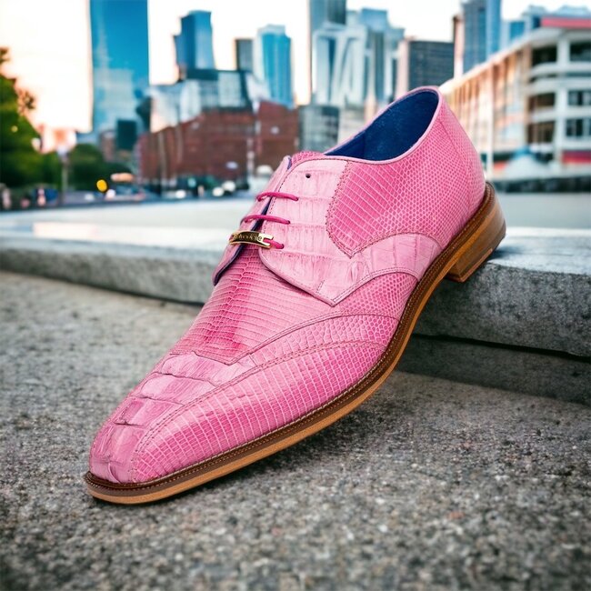 Belvedere Men's White Valter 1480 Shoes Exotic , Pink