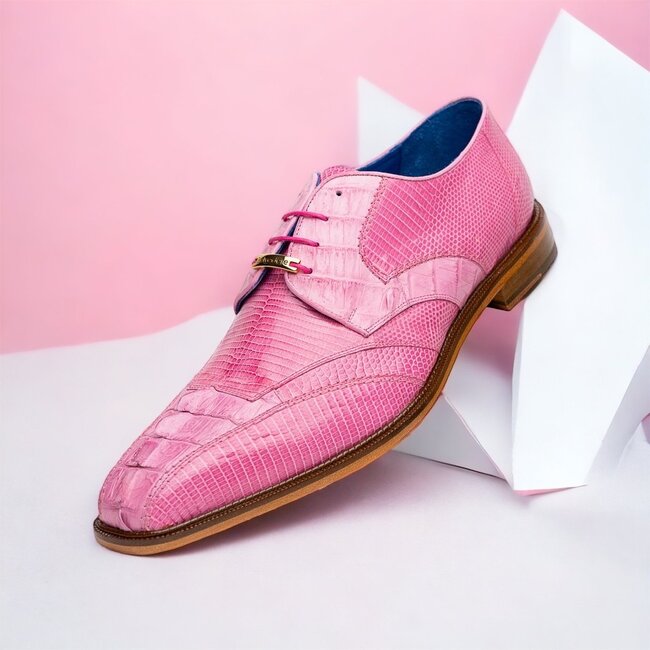 Belvedere Men's White Valter 1480 Shoes Exotic , Pink