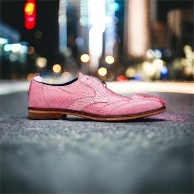 Belvedere Men's White Valter 1480 Shoes Exotic , Pink