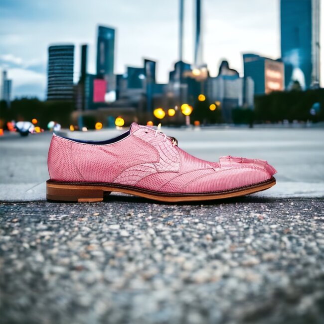 Belvedere Men's White Valter 1480 Shoes Exotic , Pink