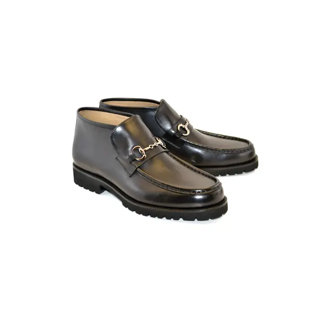 C029-5786 Bit Buckle Ankle boot- Black