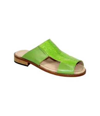 Fennix Fennix 'FX124' Calf And Genuine Ostrich Men's Sandal