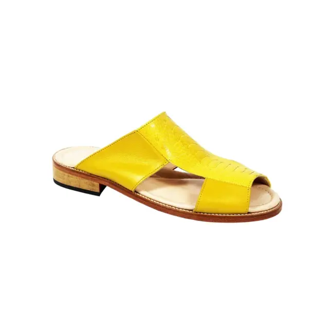 Fennix Fennix 'FX124' Calf And Genuine Ostrich Men's Sandal