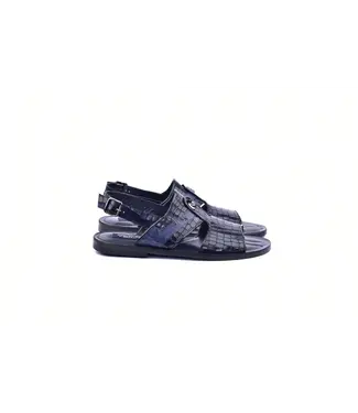 Corrente C0076-Corrente 5829S Men's Sandal- Navy