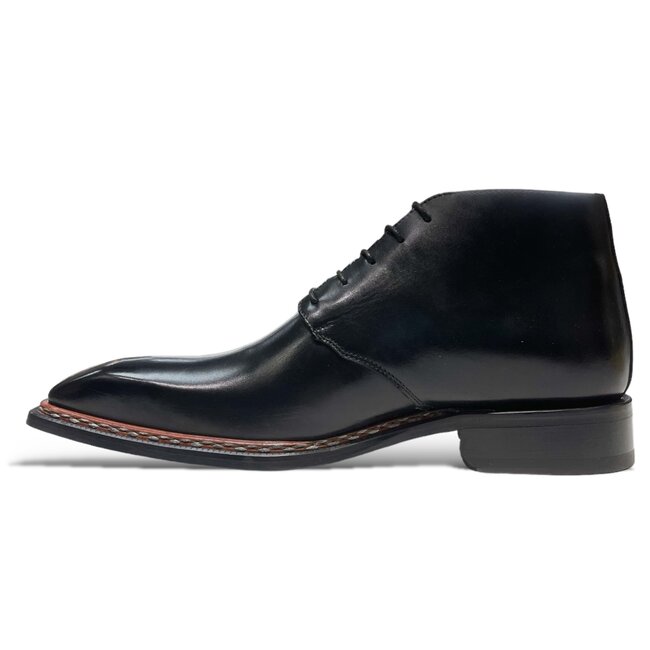 Emilio Franco Emilio Franco Rocco Men's Shoes Black Calf-Skin Leather Boot, (EF2907)