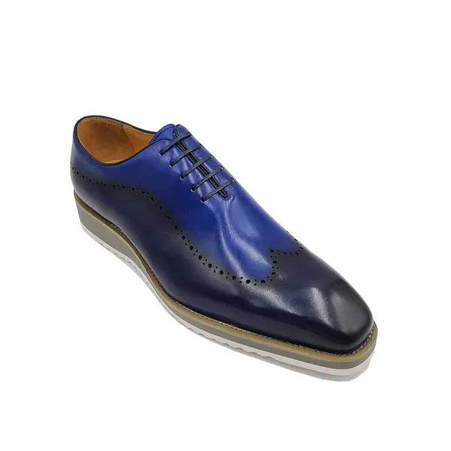 Carrucci Calfskin Rubber Soled Wholecut Oxford Shoes KS515-33T
