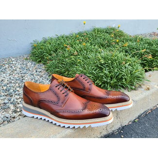 Carrucci Wing-tip Blucher style Oxford with ligtweight sole